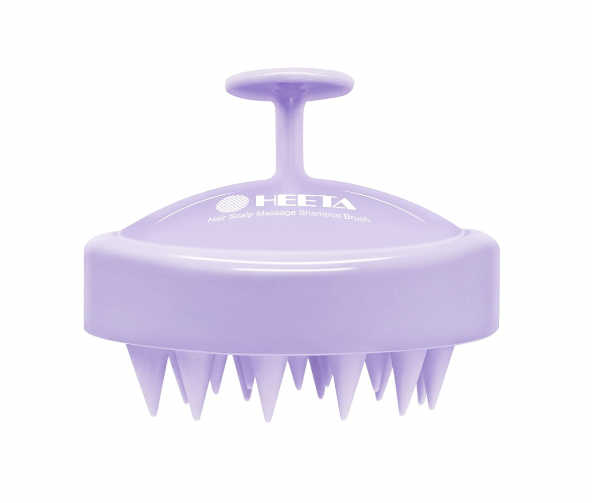 HEETA Shampoo Scalp Brush Massager Hair Growth, Scalp Scrubber with Soft Silicone Bristles for Hair Growth & Dandruff Removal