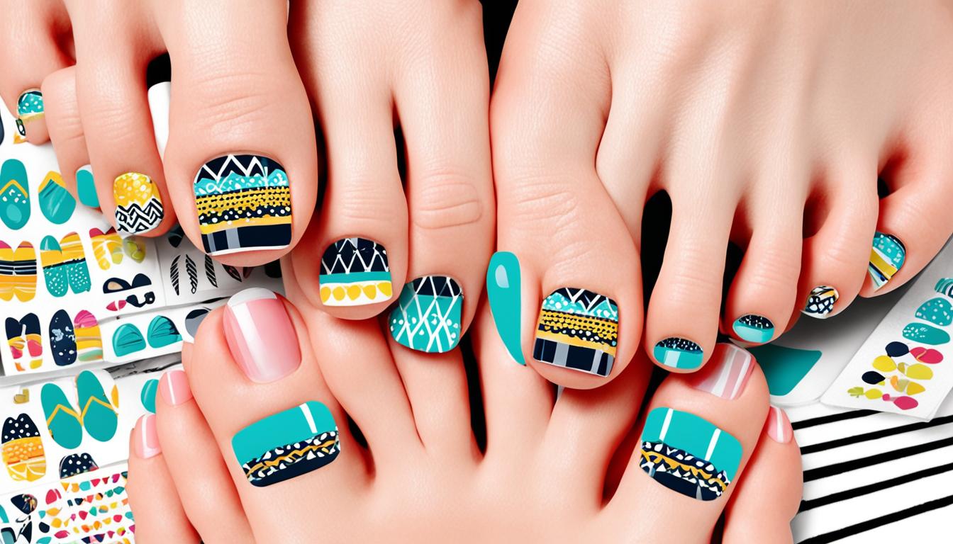 stylish toe nail stickers