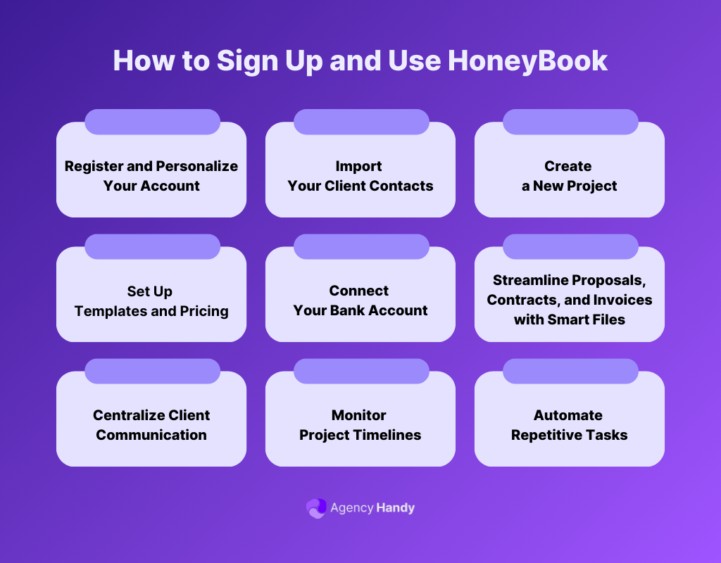 How to Sign Up and Use HoneyBook