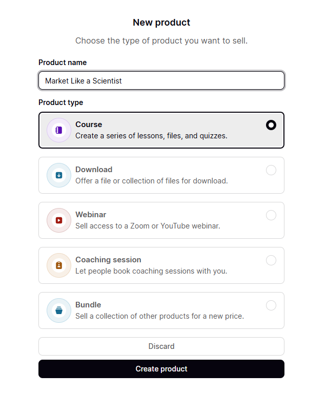 various digital products you can sell in Podia 