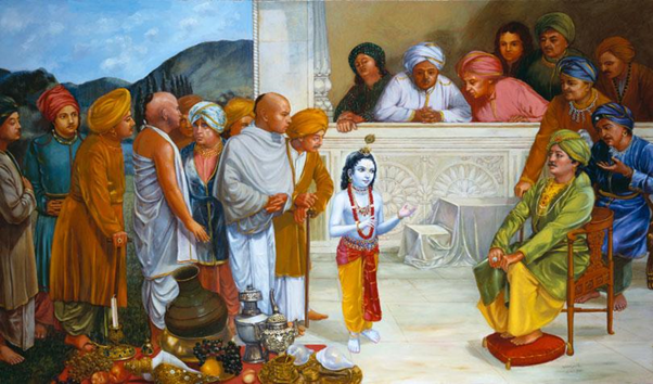 lord krishna establishes the importance of govardhana worship