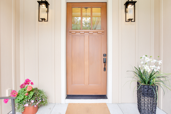 Small spaces can pop with a painted door