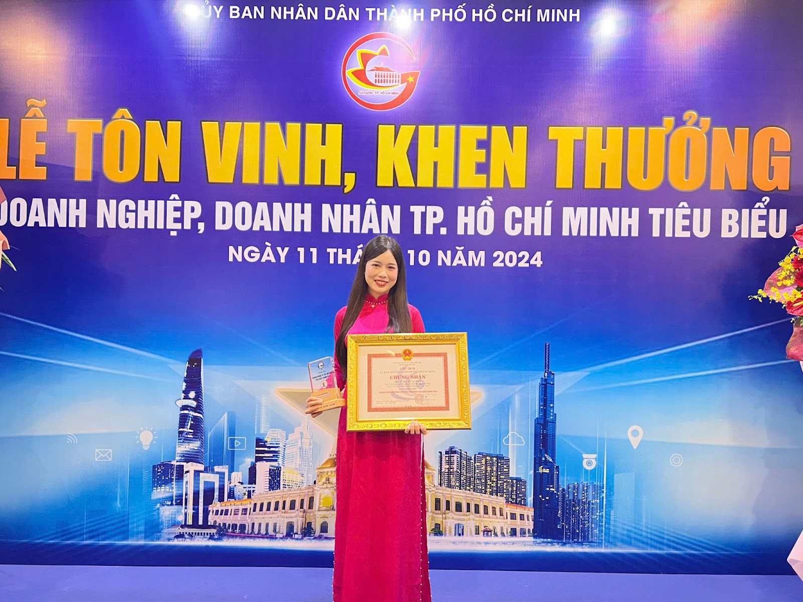 Nữ Doanh Nhân Thành Phố Hồ Chí Minh Tiêu Biểu “trẻ nhất” năm 2024