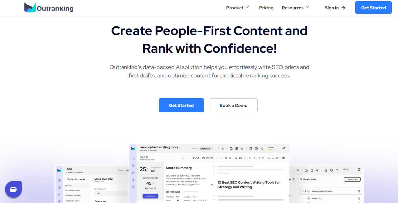 Outranking AI Content Tool