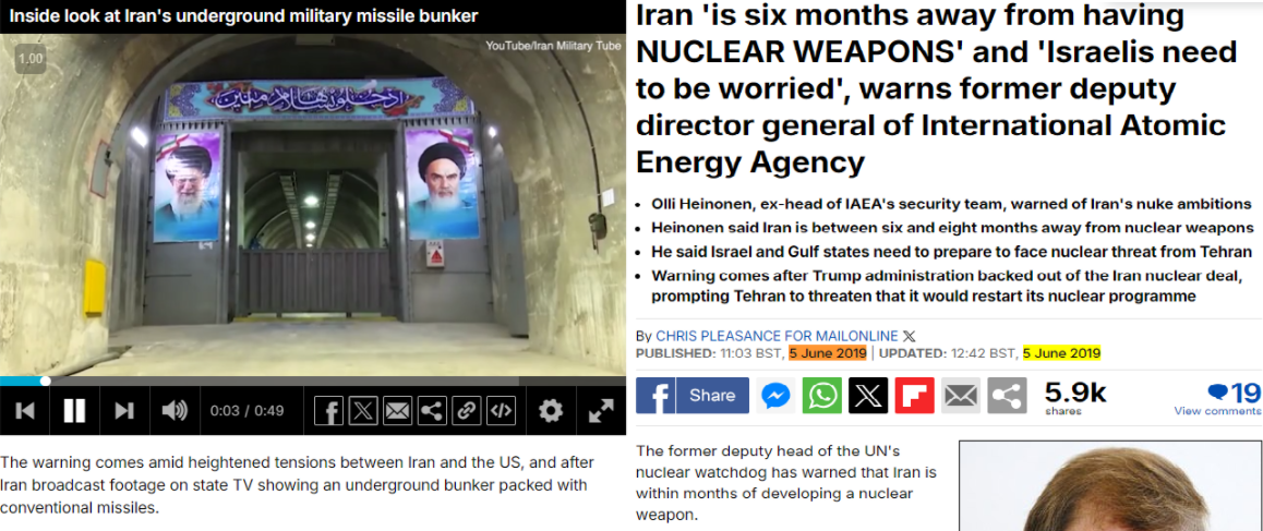 Outdated Footage of Iran’s Underground Military Missile Bunker