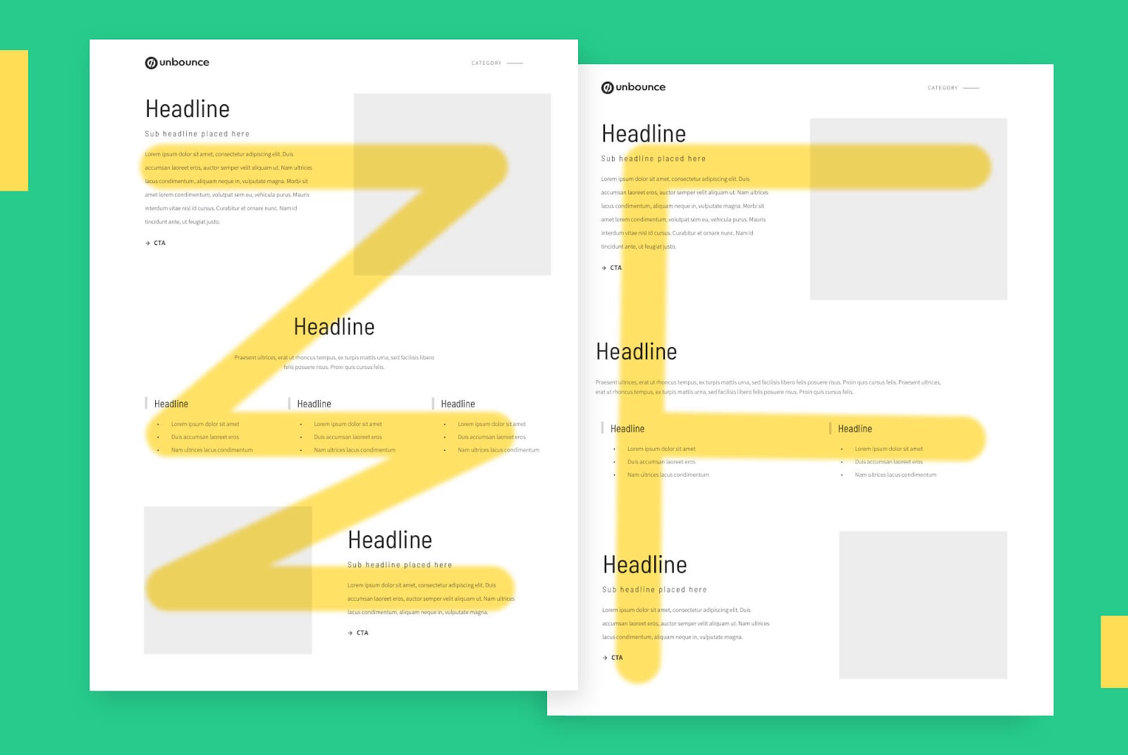 F-shaped vs. V-shaped information hierarchy