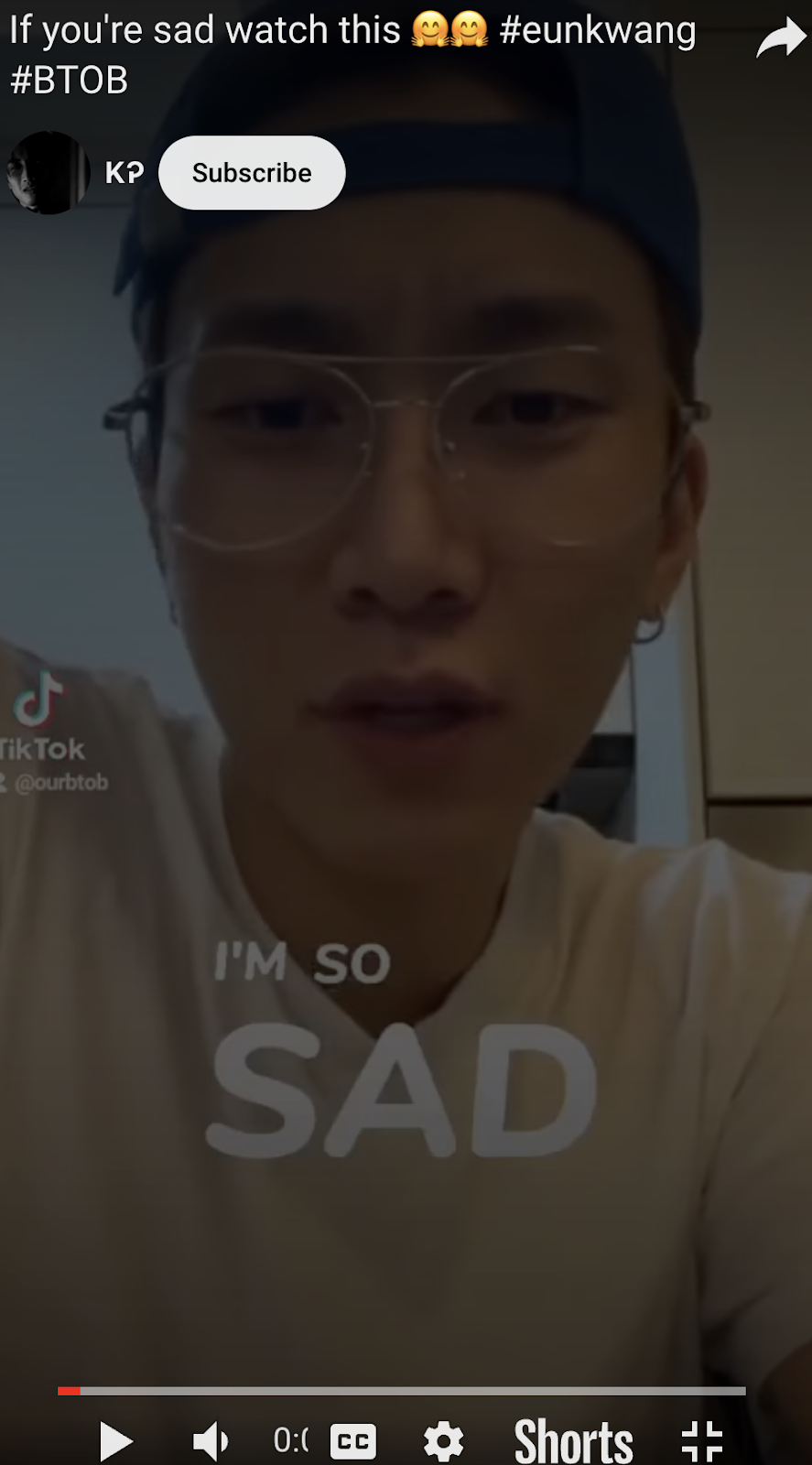 A tiktok post by  BTOB's Eunkwang