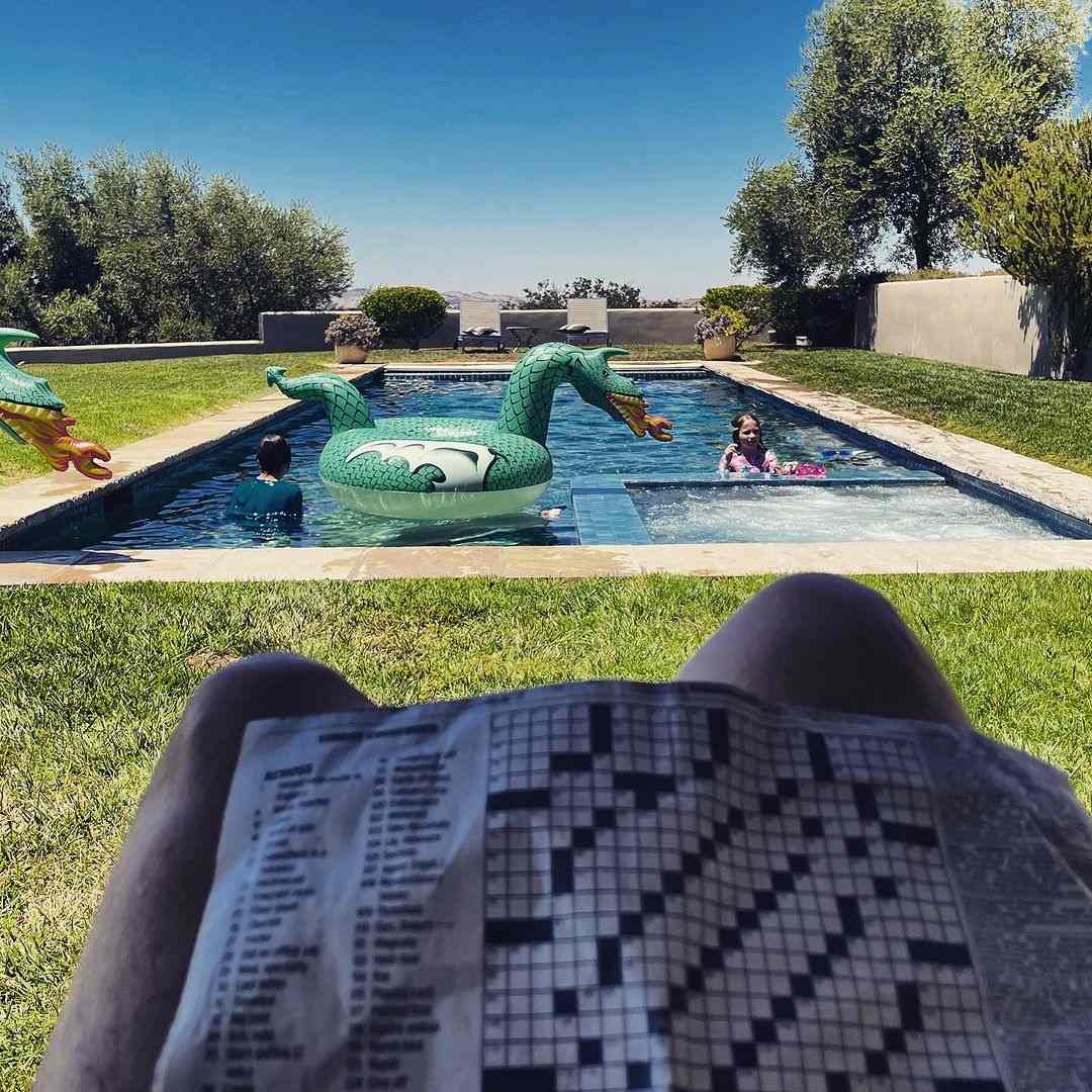 Sam Riegel Kids in a pool