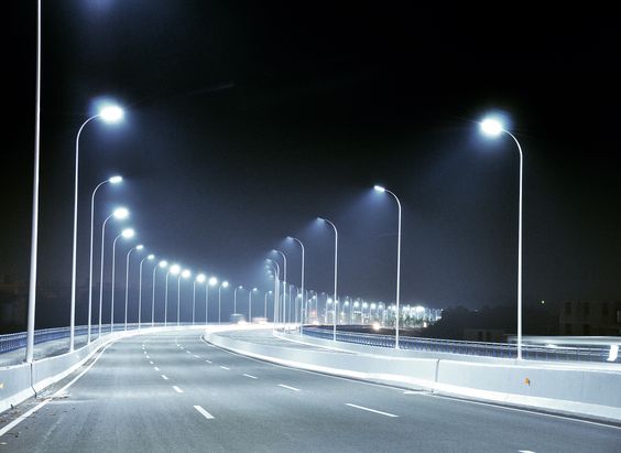 the image displays a solar road light