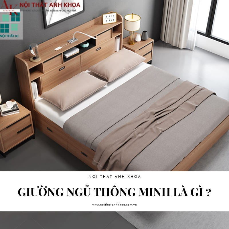 Giường ngủ thông minh gỗ công nghiệp