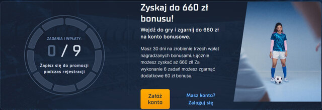 STS bonus powitalny za zadania