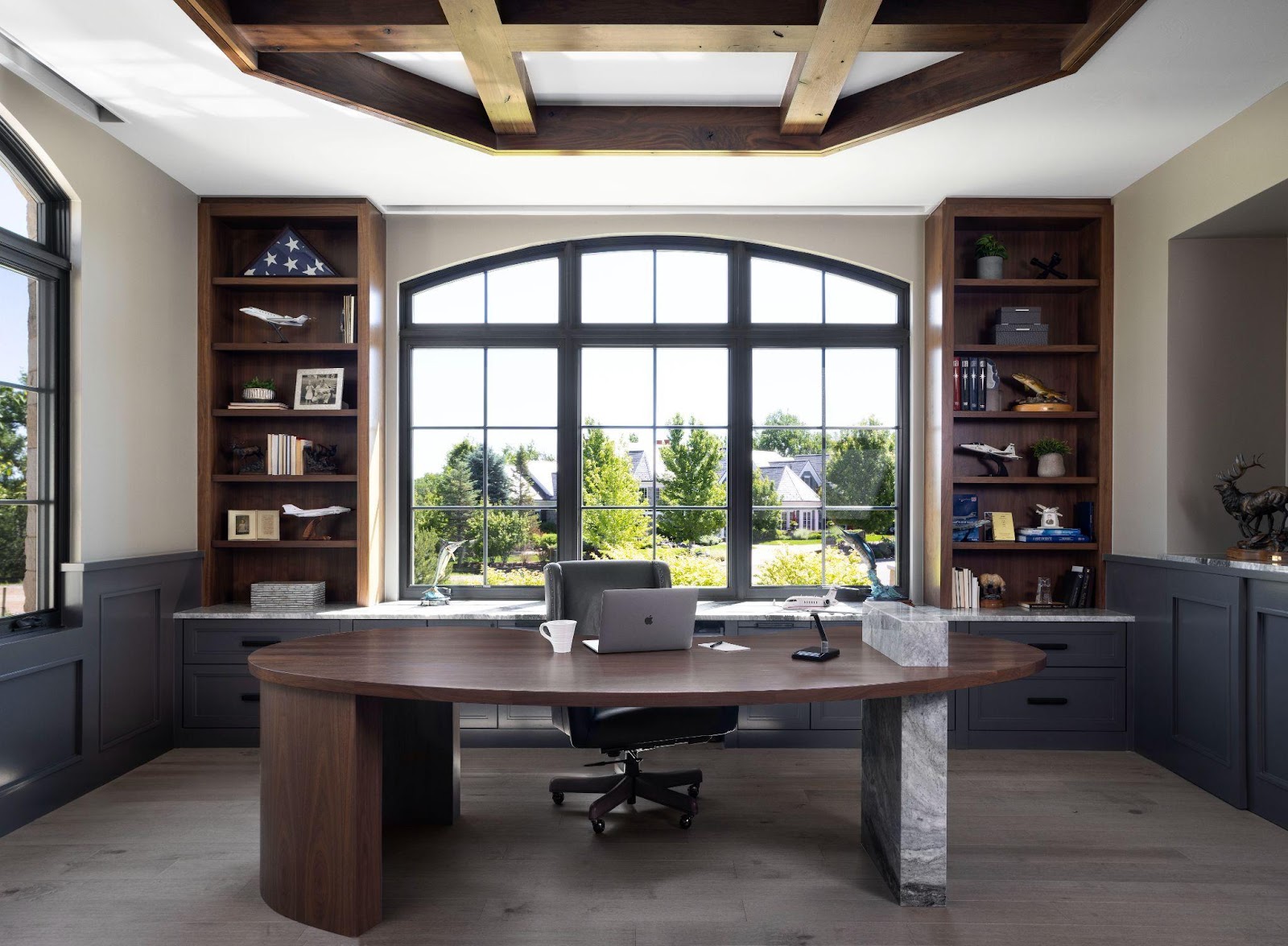 wood detailing on ceiling