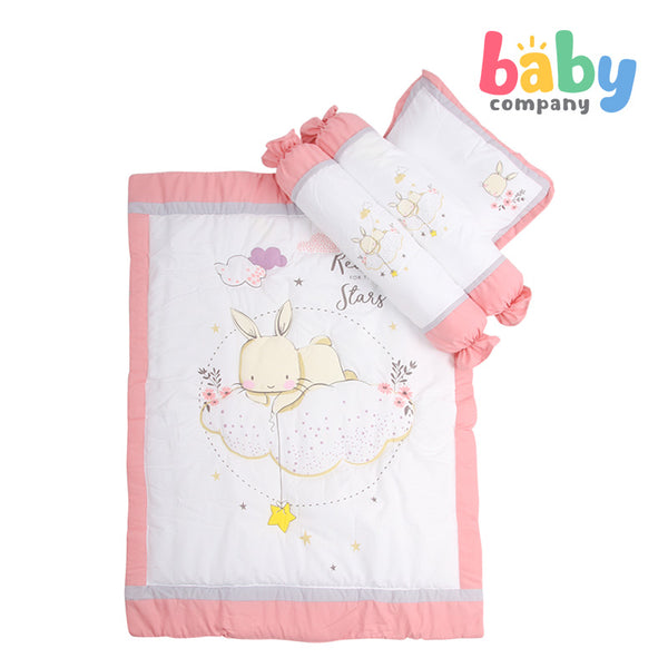 Quilted Giraffe 30X41 Comforter Set - Pink Bunny