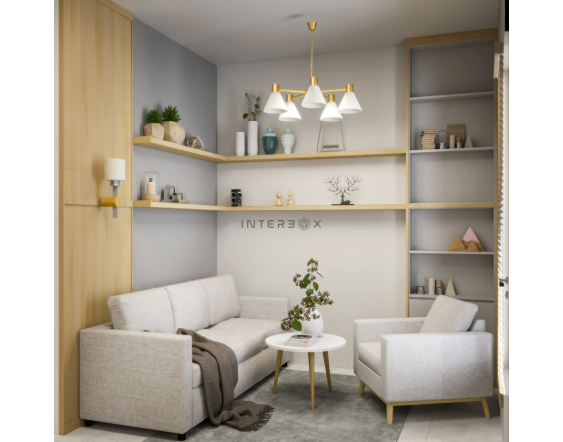 Jasa Desain Interior Ruang Tamu Rumah Gaya Japandi