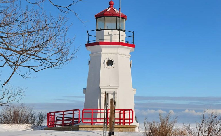 Lighthouse ruins in Cheboygan State Park