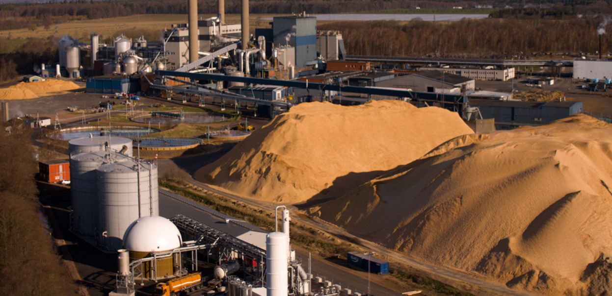 Swedish biogas facility and paper mill