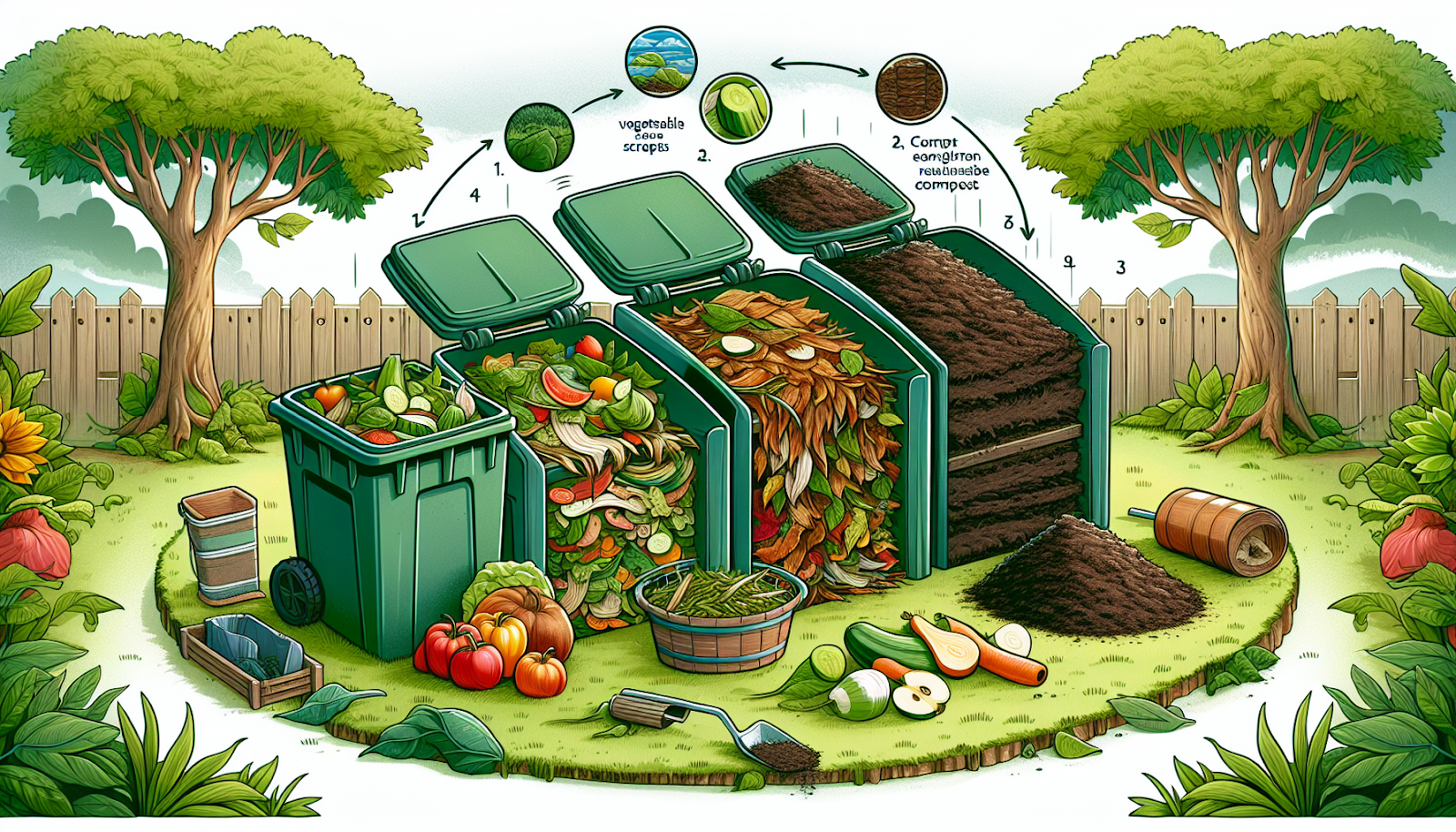 Composting organic materials for waste diversion