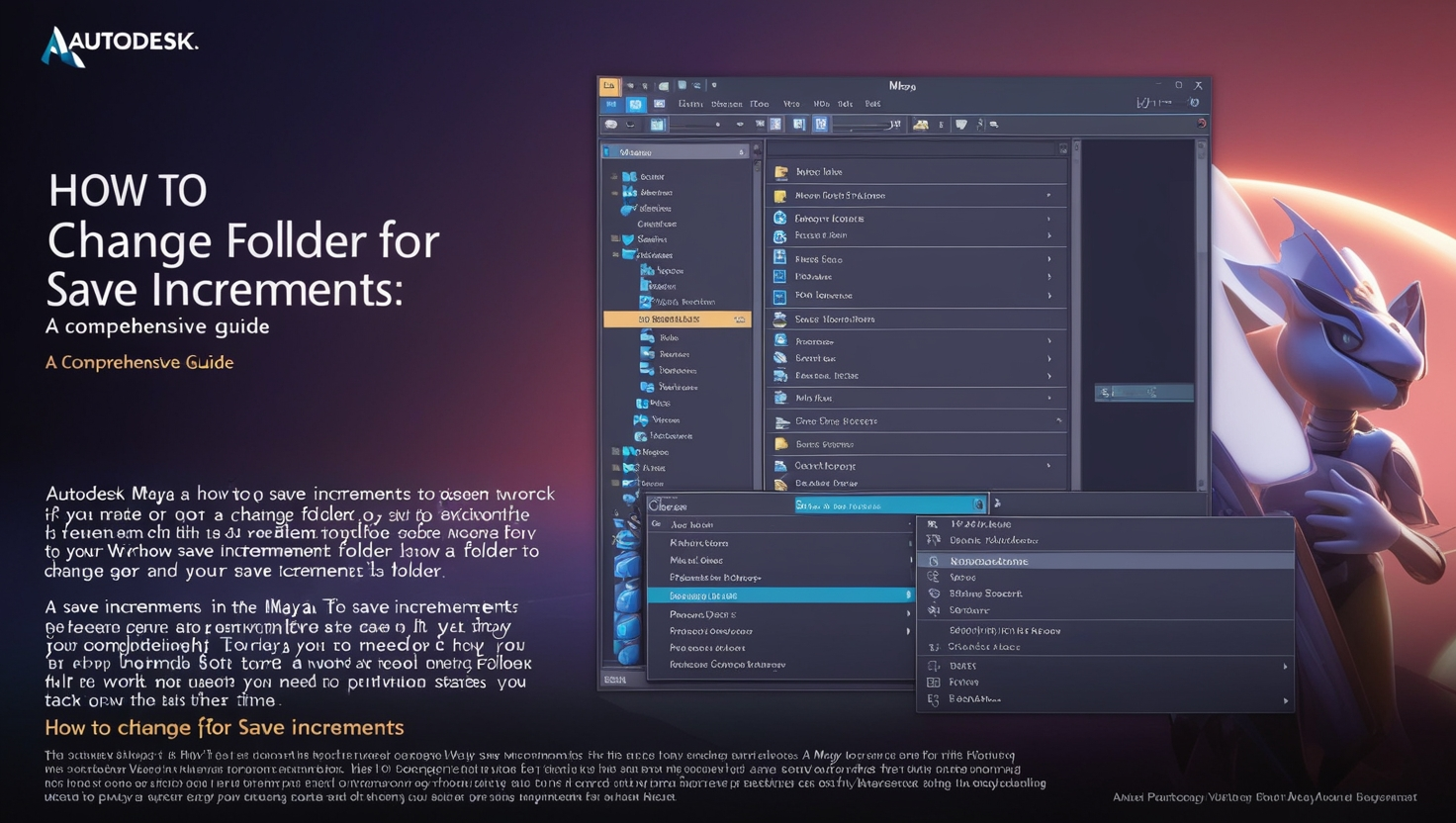 Maya How to Change Folder for Save Increments