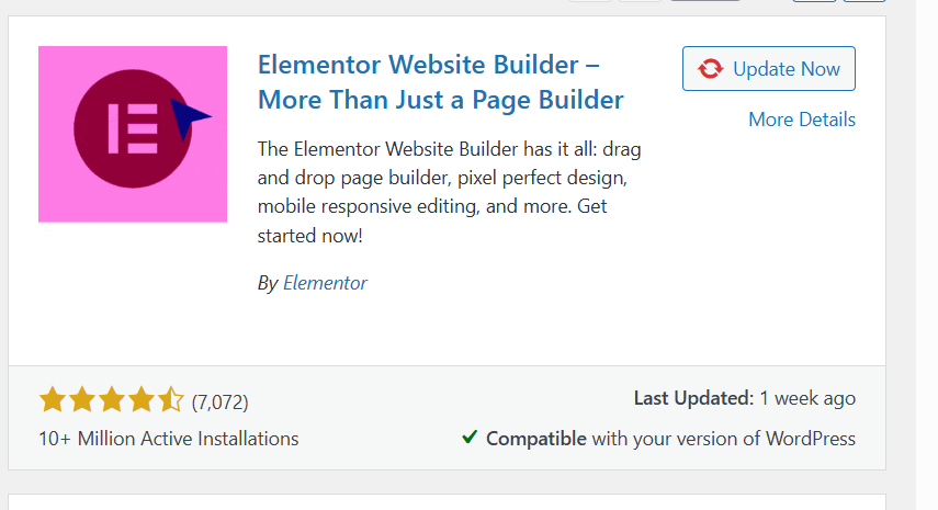 A screenshot of Elementor AI  plugin