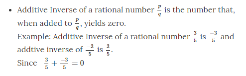 Additive Inverse