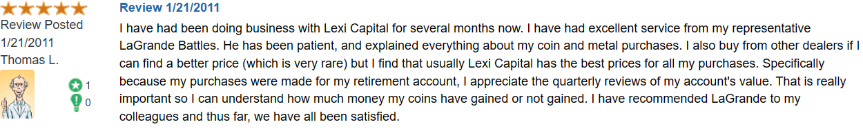 LEXI Capital reviews example 1