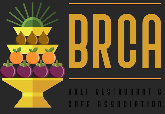 Logo of the Bali Restaurant & Café Association (BRCA), representing a collective dedicated to enhancing Bali's culinary and dining experiences