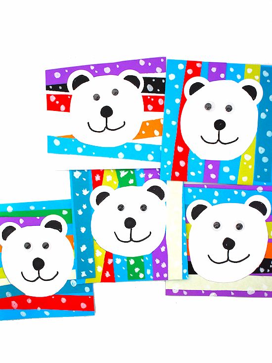 Paper Strip Polar Bear