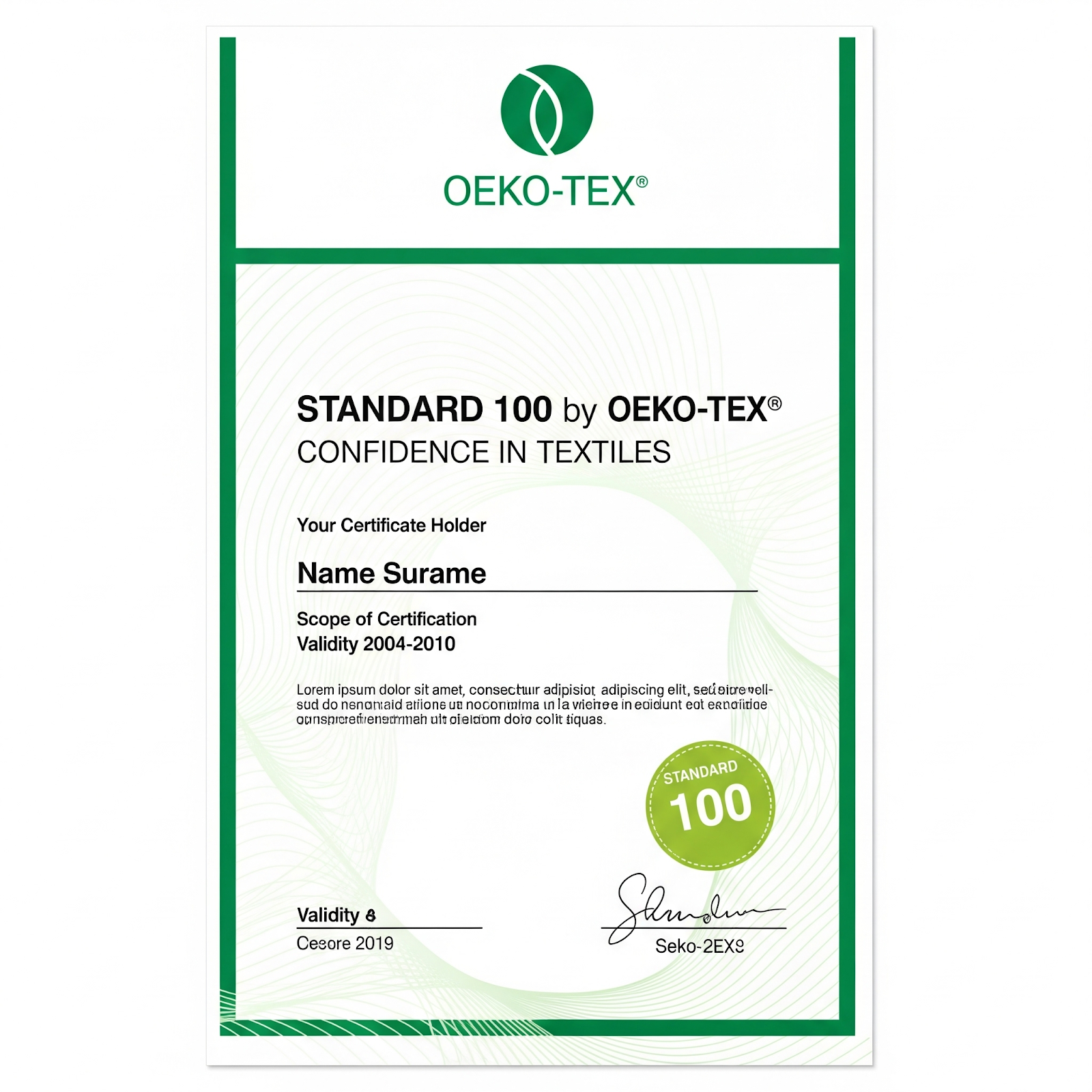 TIÊU CHUẨN OEKO-TEX® 100