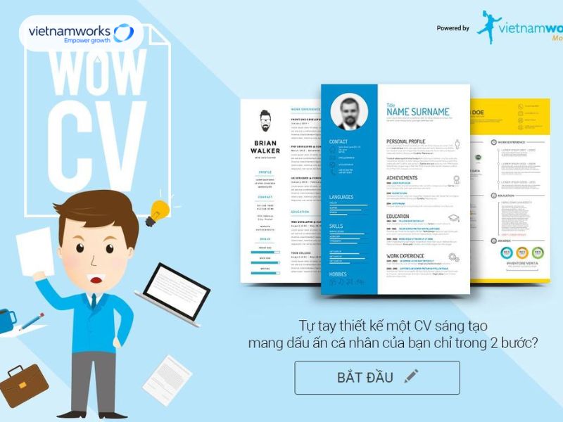 Tạo CV quan hệ đối ngoại tại VietnamWorks nhanh chóng