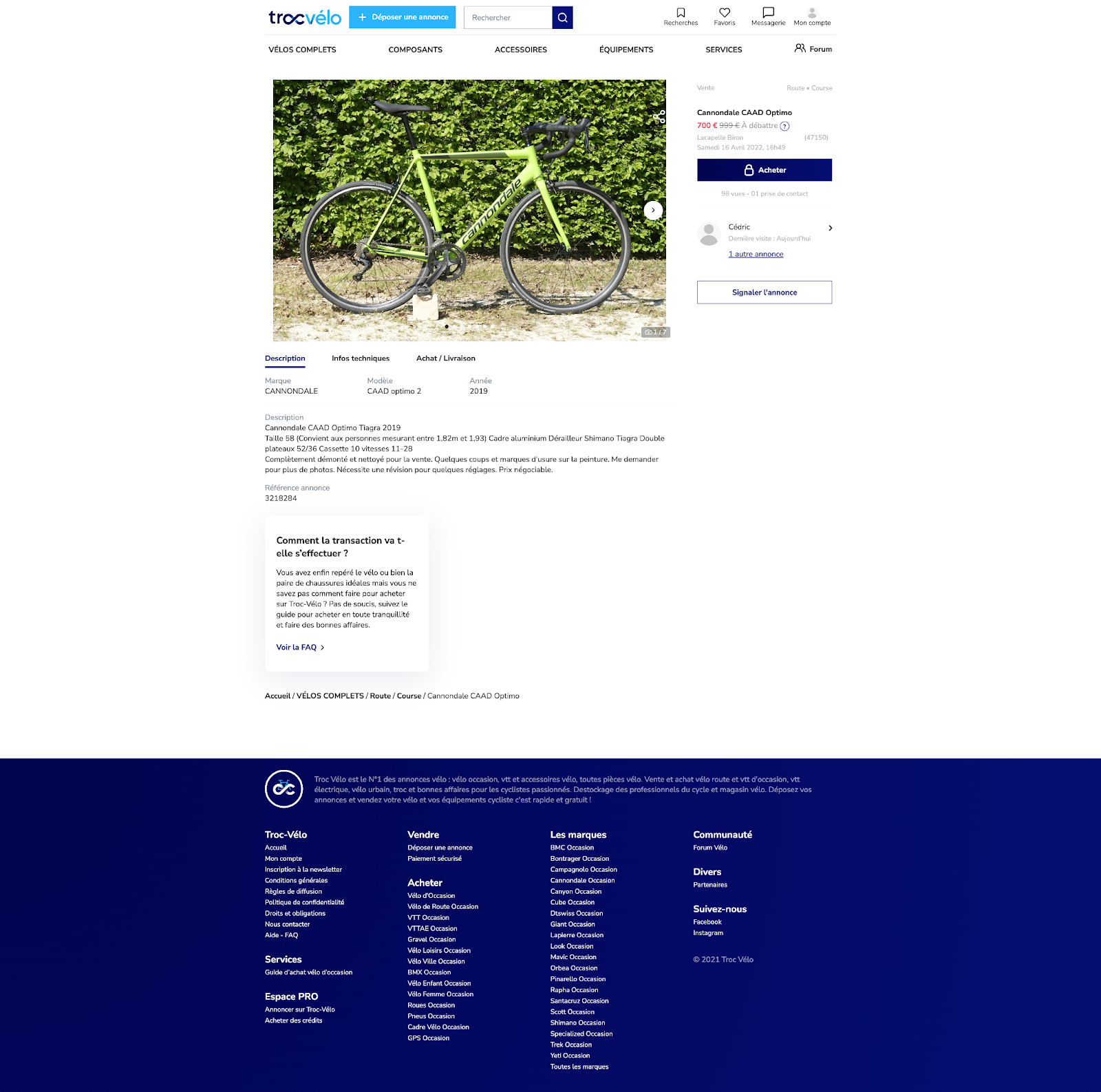 Troc velo mon compte hotsell