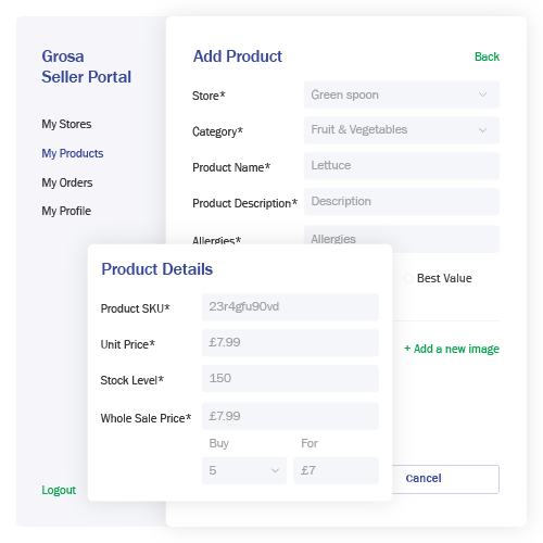 Grosa bulk buyer pricing options