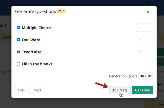 Meta option