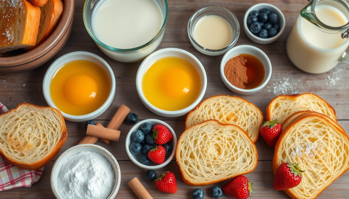 Ingredients for Brioche French Toast Casserole