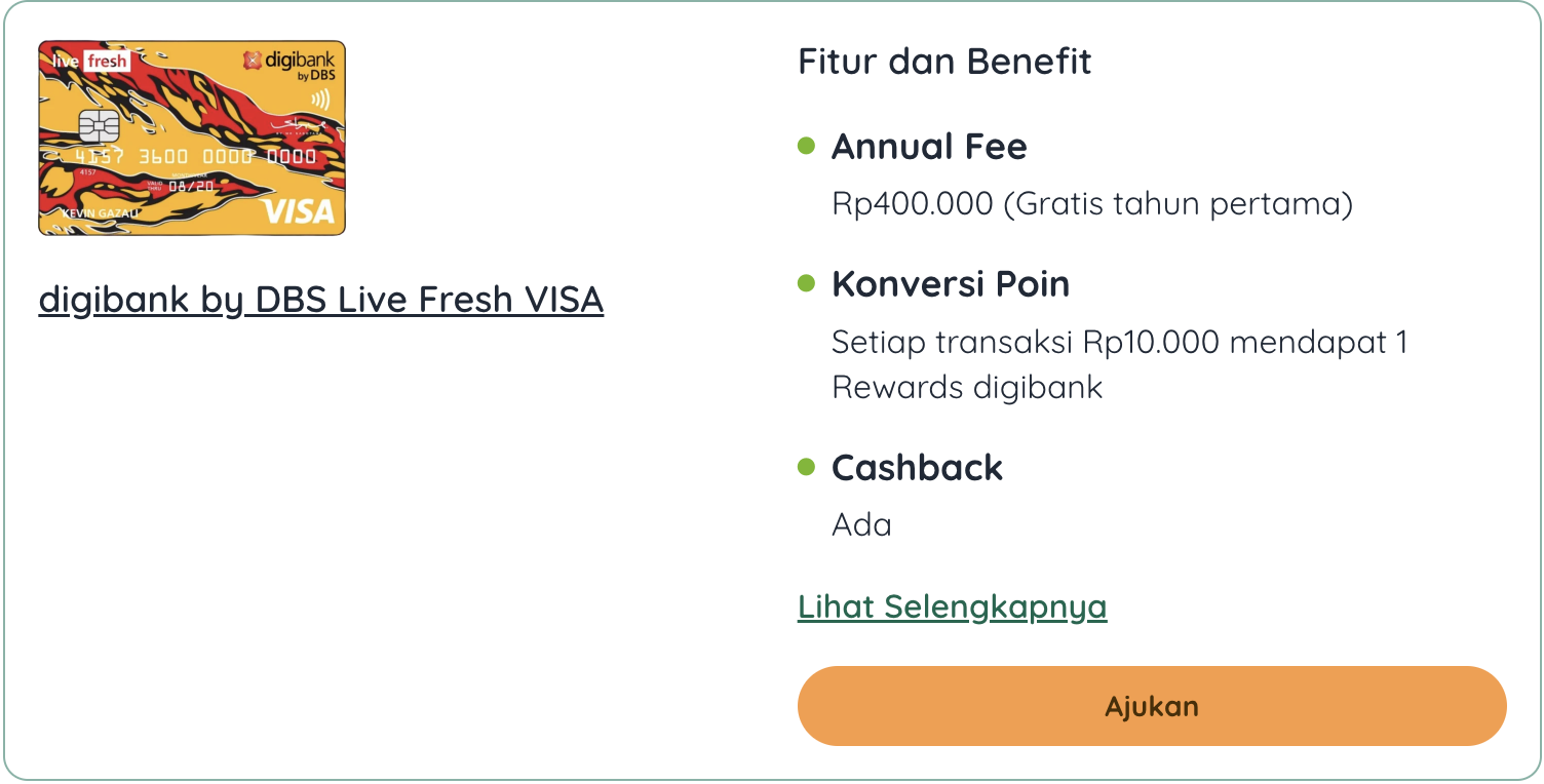 Ringkasan Kartu Kredit Digibank by DBS Live Fresh (Tuwaga)