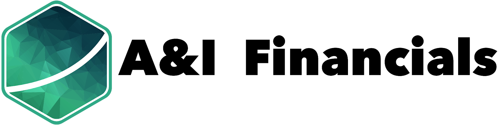 Logo of A&I Financials, featuring a green geometric design with a white curve, representing financial services and expertise.