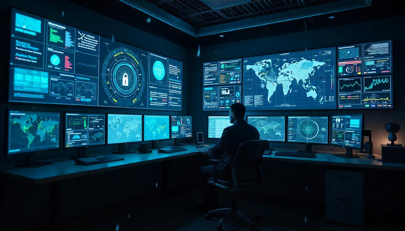 The expansive, technologically advanced security operations center, with its vast array of dynamic displays and monitoring interfaces, represents the future proof security infrastructure that Managed Security Service Providers can deliver. The immersive, data-driven environment reflects the MSSP's ability to deploy cutting-edge, scalable security solutions that proactively detect and mitigate emerging cyber threats, empowering organizations to navigate the evolving digital landscape with confidence.