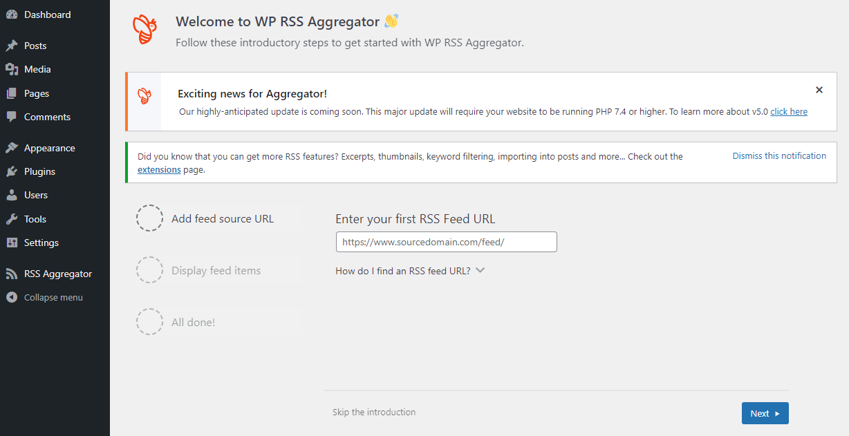 Creating an RSS Feed in WP RSS Aggregator