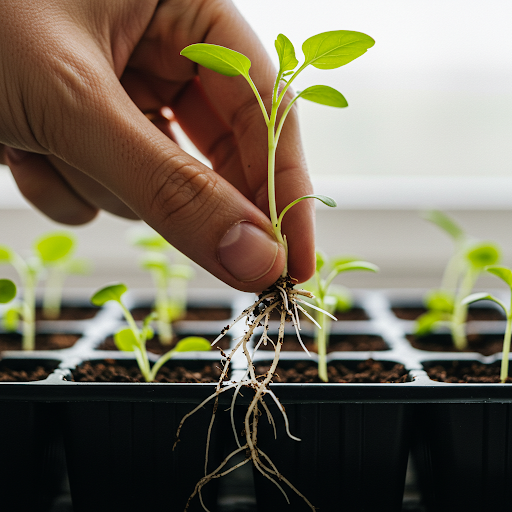 When to Transplant Seedlings Started in Spring Mix