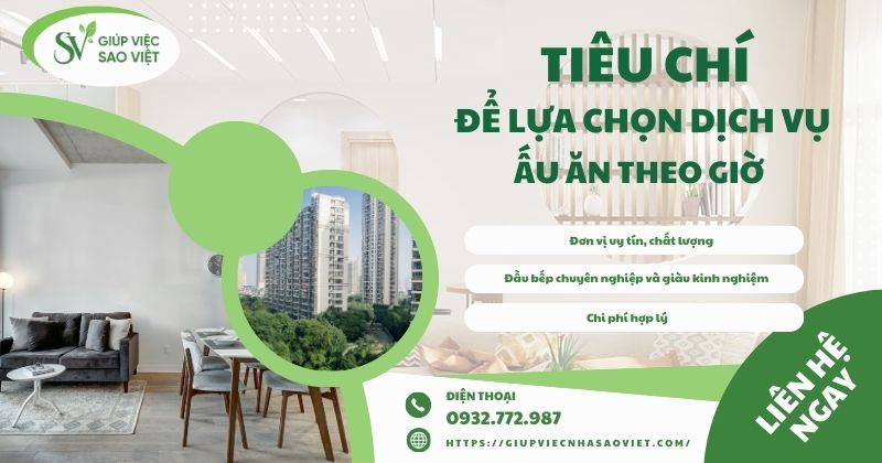 Tiêu chí để lựa chọn dịch vụ nấu ăn theo giờ hoàn hảo