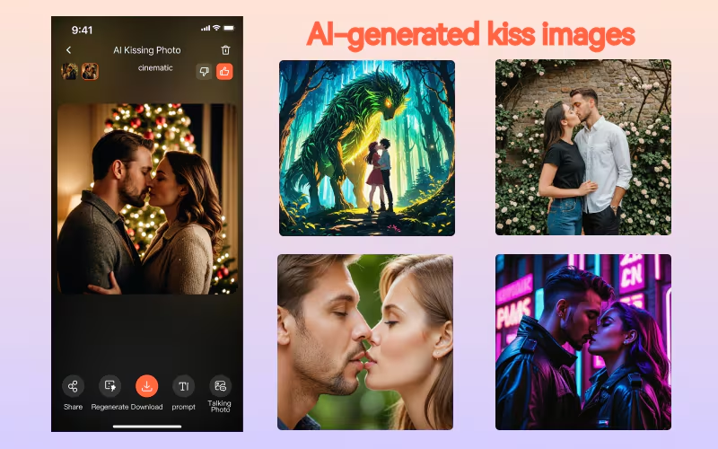 Virbo AI Kissing Photo - Generate Text to Kissing Photos Easily