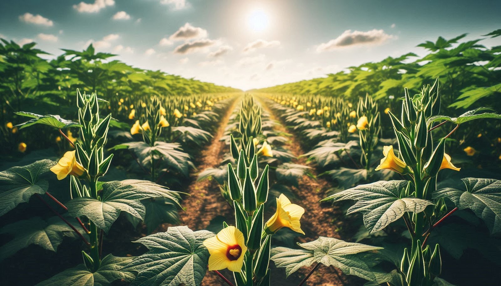 what month do you plant okra? a picture showing okro farm
