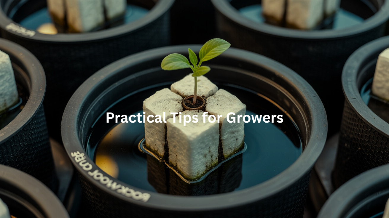 A hydroponic planter setup showcasing a thriving young plant