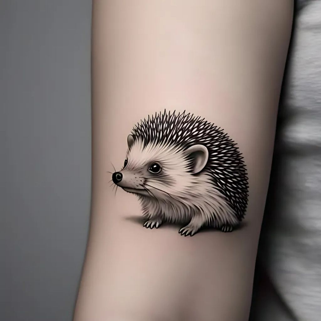 Minimalist Hedgehog Tattoo
