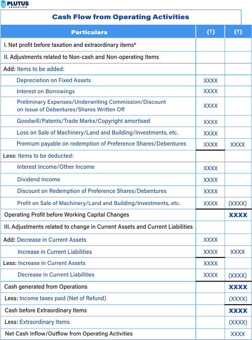 Cash Flow Statement Format