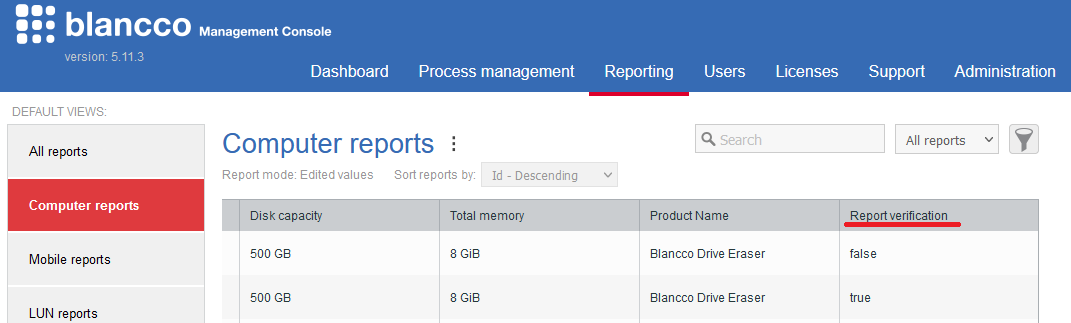 Blancco Management Console