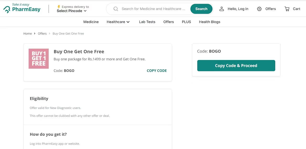Real Examples of Successful BOGO Campaigns: PharmEasy
