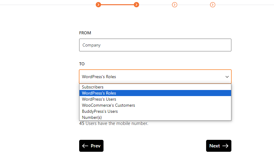 Choosing recipients