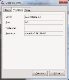 Configuracao Pidgin