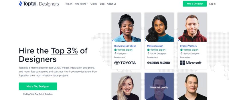 Toptal website screenshot