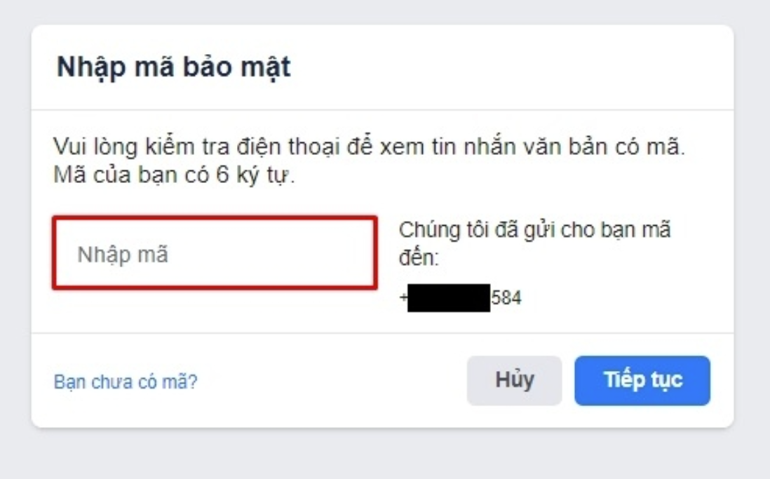 Link khôi phục tài khoản Facebook